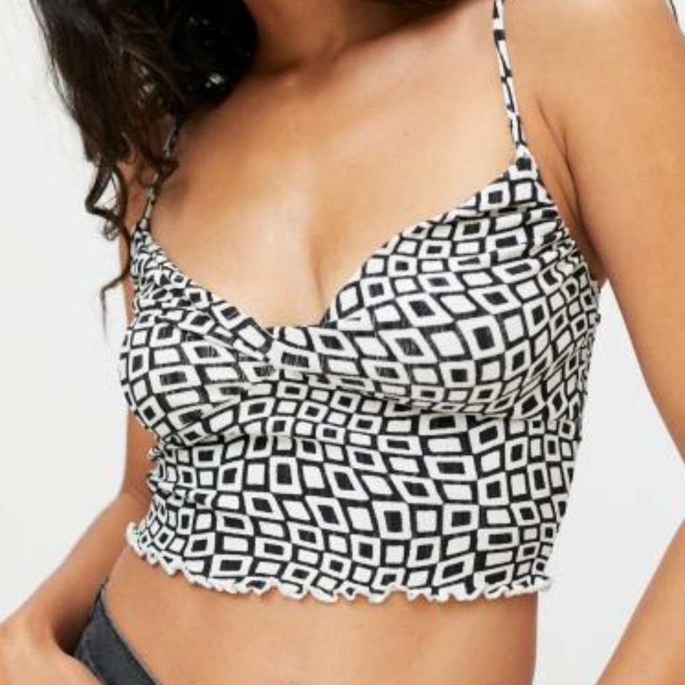 Urban Outfitters Carm Twist-Front Cropped Cami